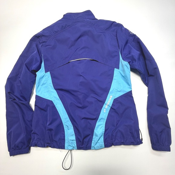 Y2K Brooks Running Windbreaker‎ Jacket Womens M Blue/Vioket Track Jacket - Picture 7 of 8